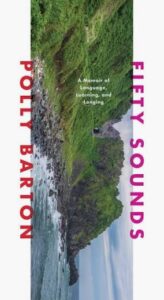 Cover of "Fifty Sounds" (a grassy, stone-strewn shoreline turned sideways)
