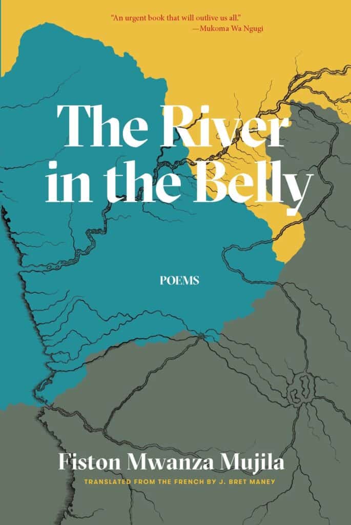Cover of THE RIVER IN THE BELLY, a map of the Congo River