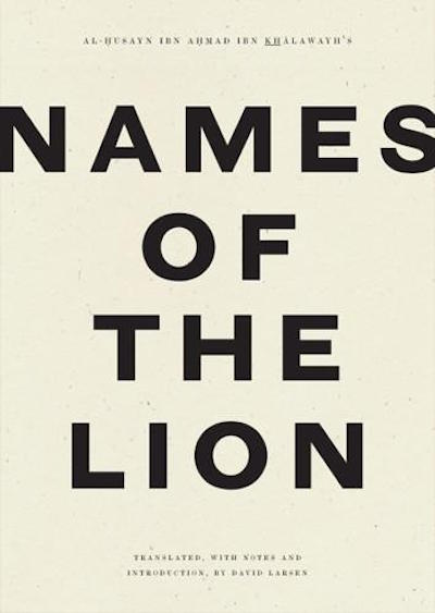 Names of the Lion: David Larsen in conversation with Stephen Sparks