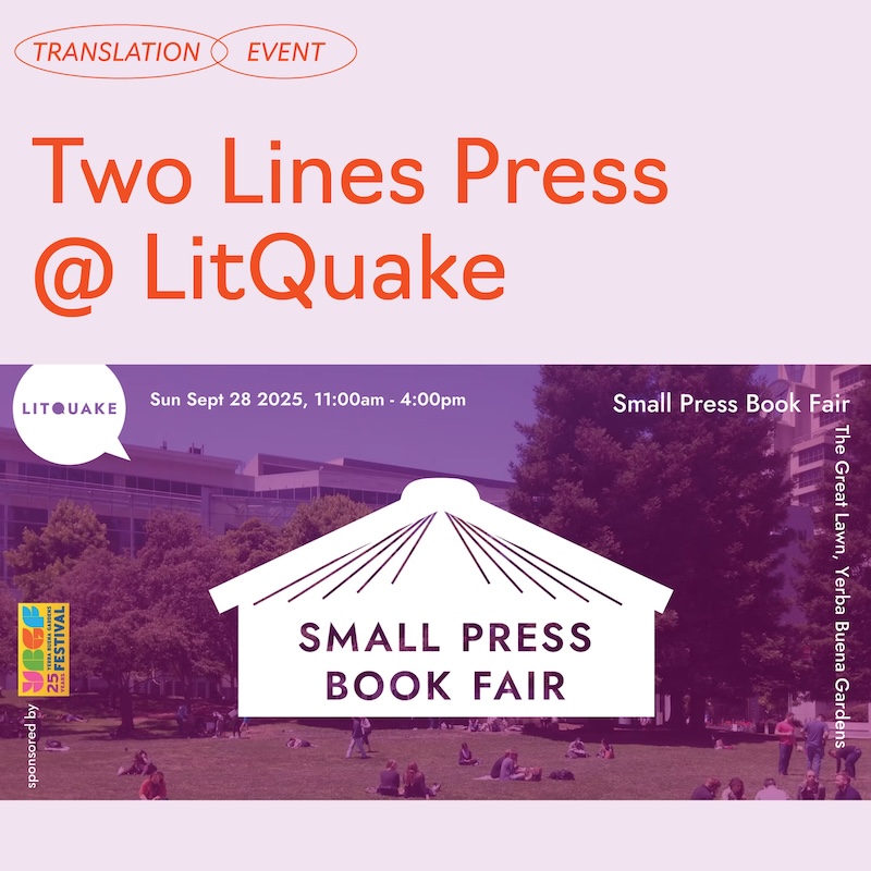 Two Lines Press @ Litquake Small Press Book Fair 2025