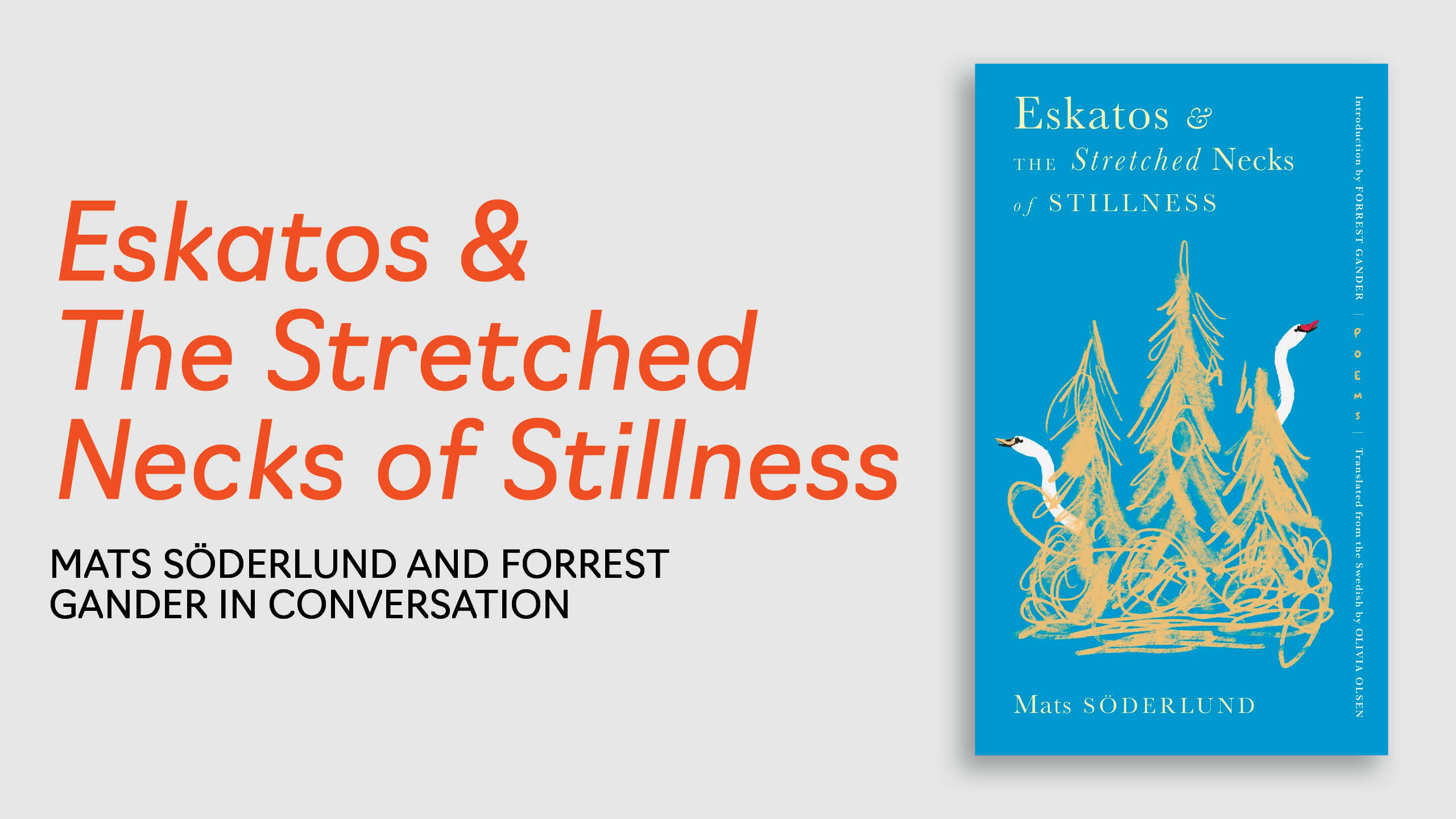 Mats S&ouml;derlund on Eskatos & The Stretched Necks of Stillness with Forrest Gander