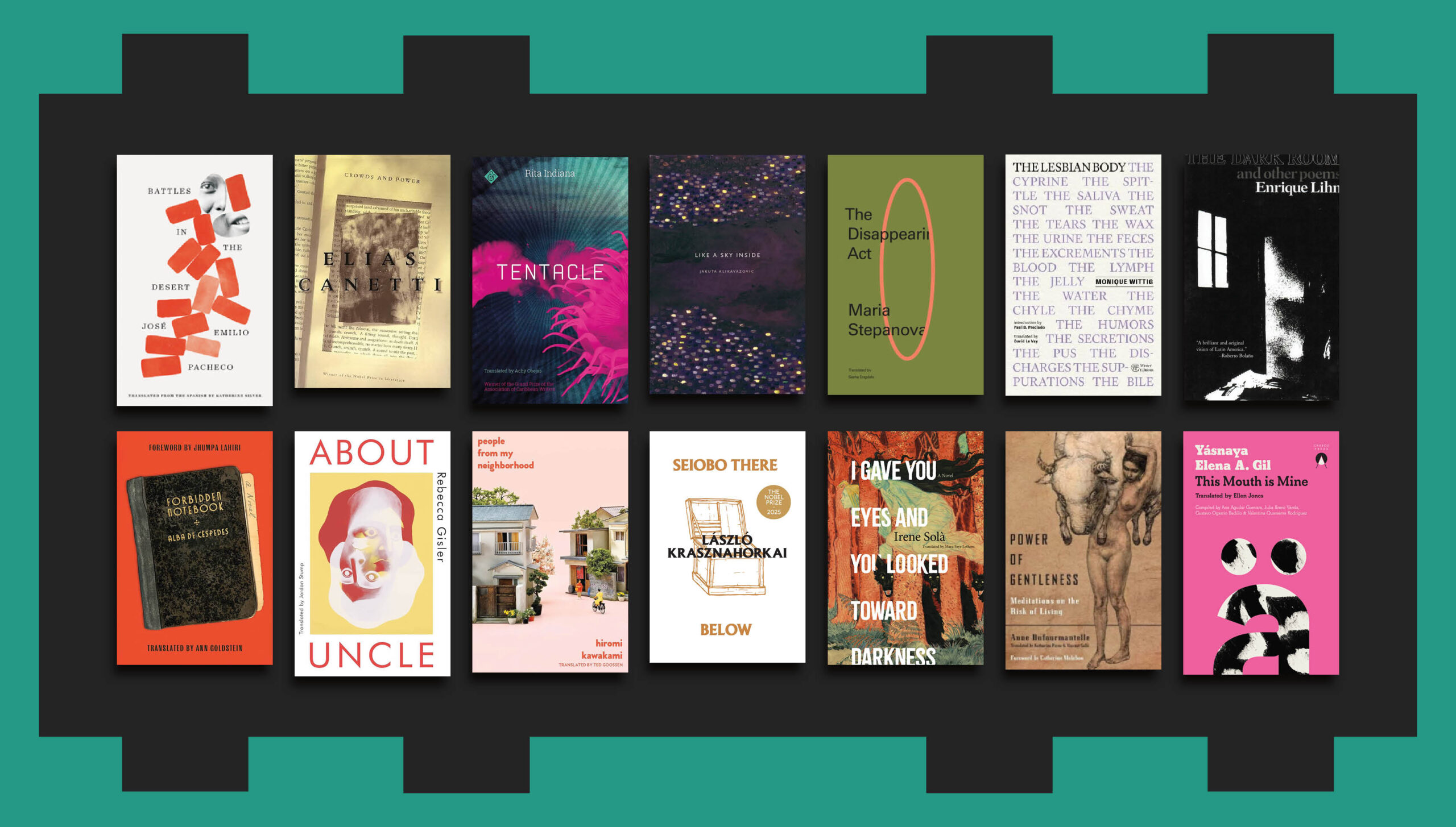 Graphic featuring book covers from the Summer 2026 reading list