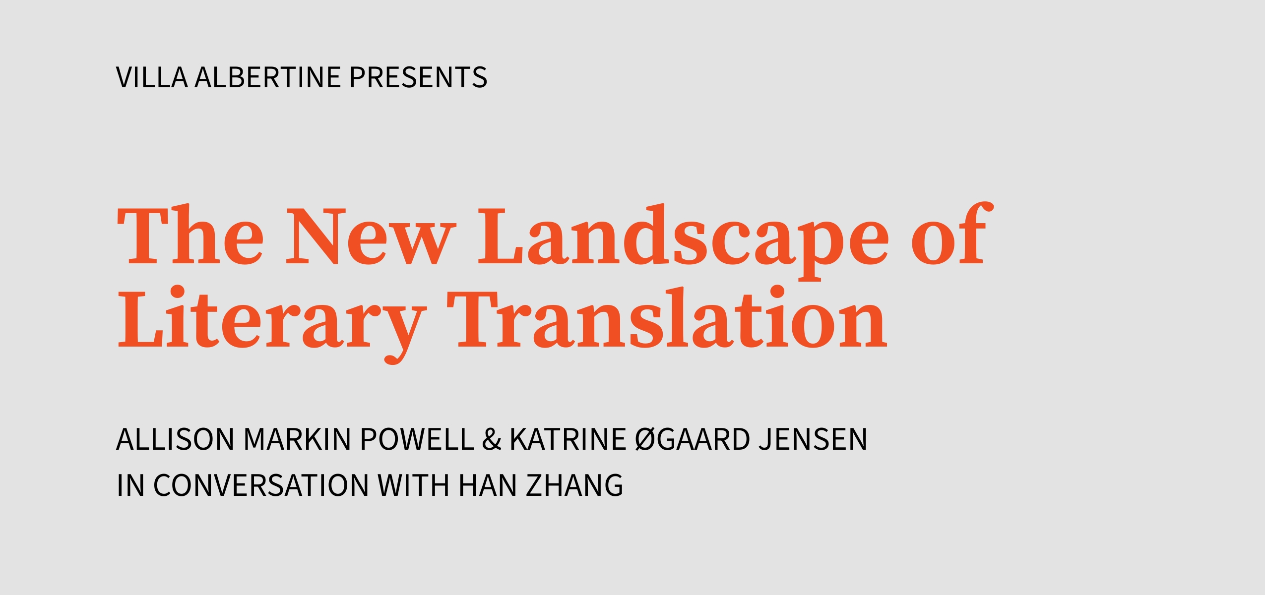 Villa Albertine presents The New Landscape of Literary Translation