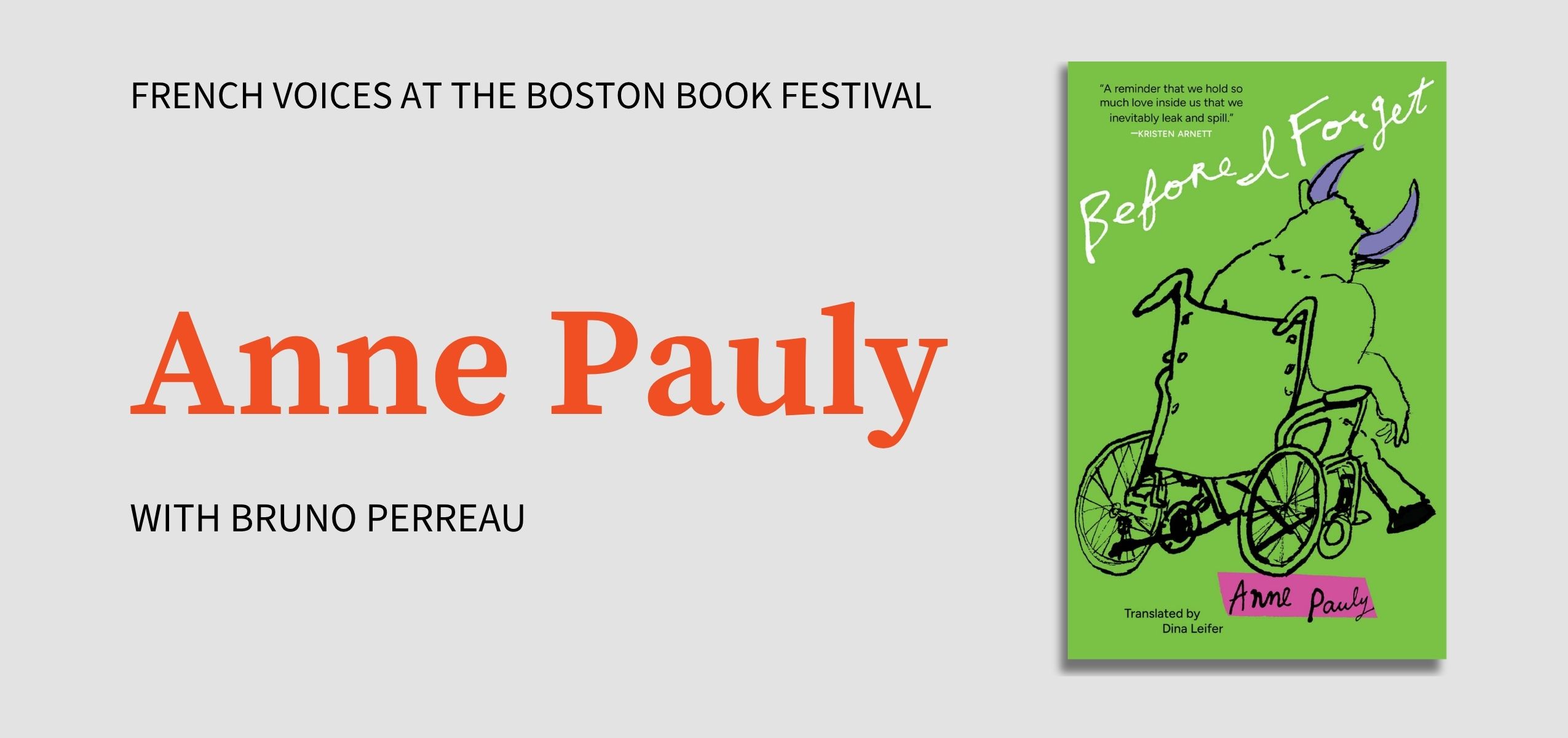 Anne Pauly and Bruno Perreau: French Voices at the Boston Book Festival
