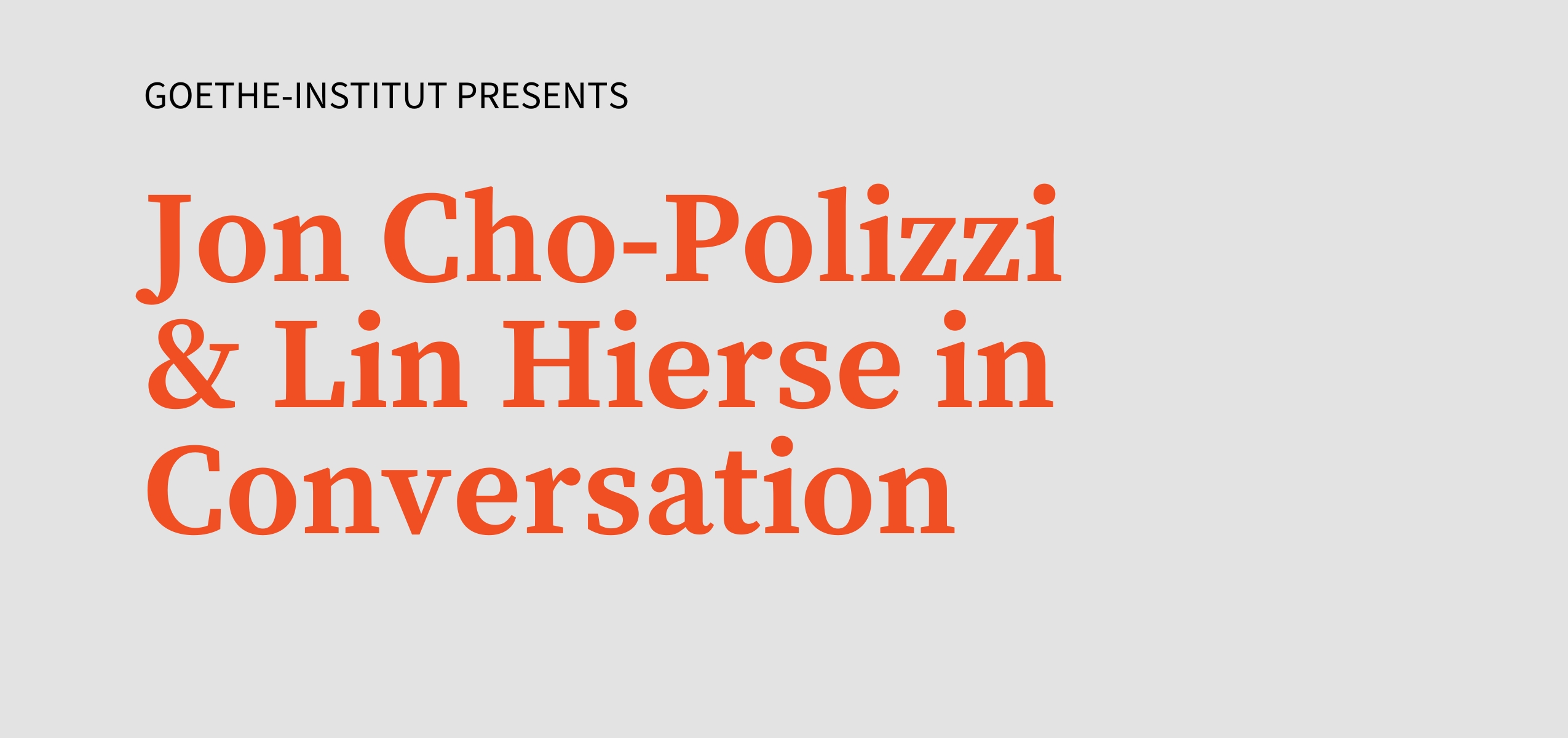 Jon Cho-Polizzi and Lin Hierse in Conversation