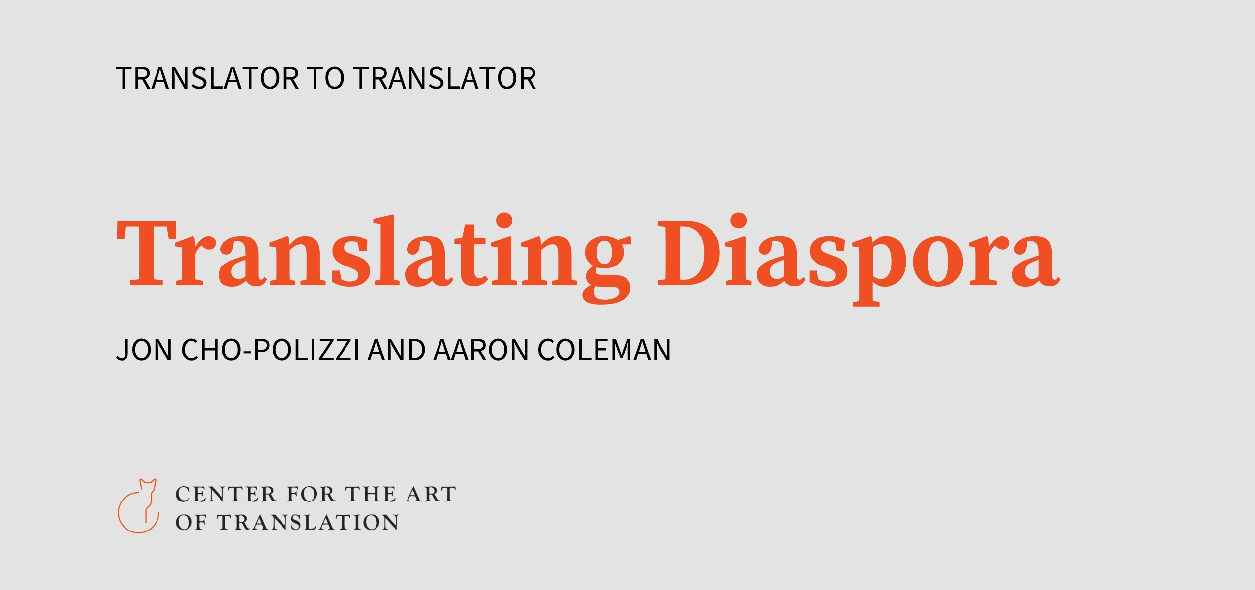 Translator to Translator: Translating Diaspora