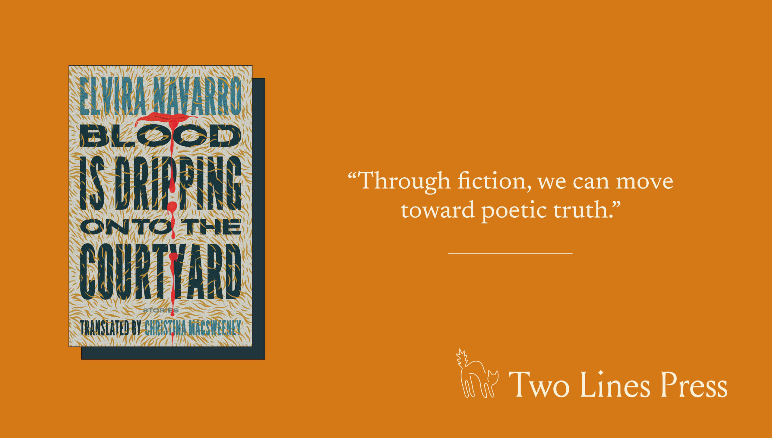 Blood Is Dripping onto the Courtyard book cover along with the text: 